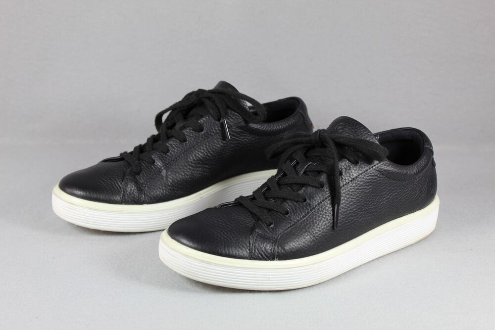 ECCO Soft 60 Trainers Sneakers Women's 9.5 Black Pebbled Leather Low Top
